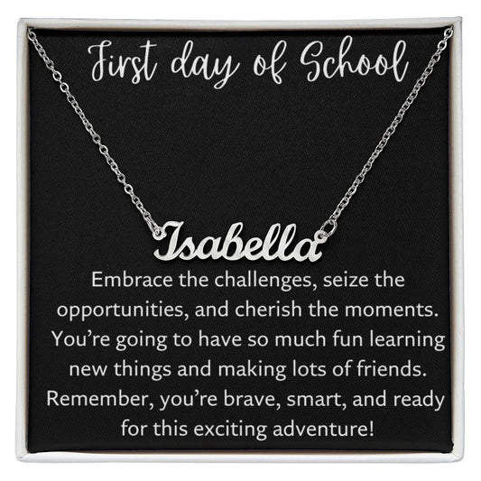 Personalized Name Necklace for The First Day of School