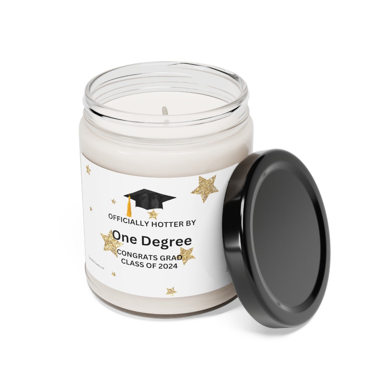 Officially Hotter by One Degree Graduation Candle - Scented Soy Candle, 9oz