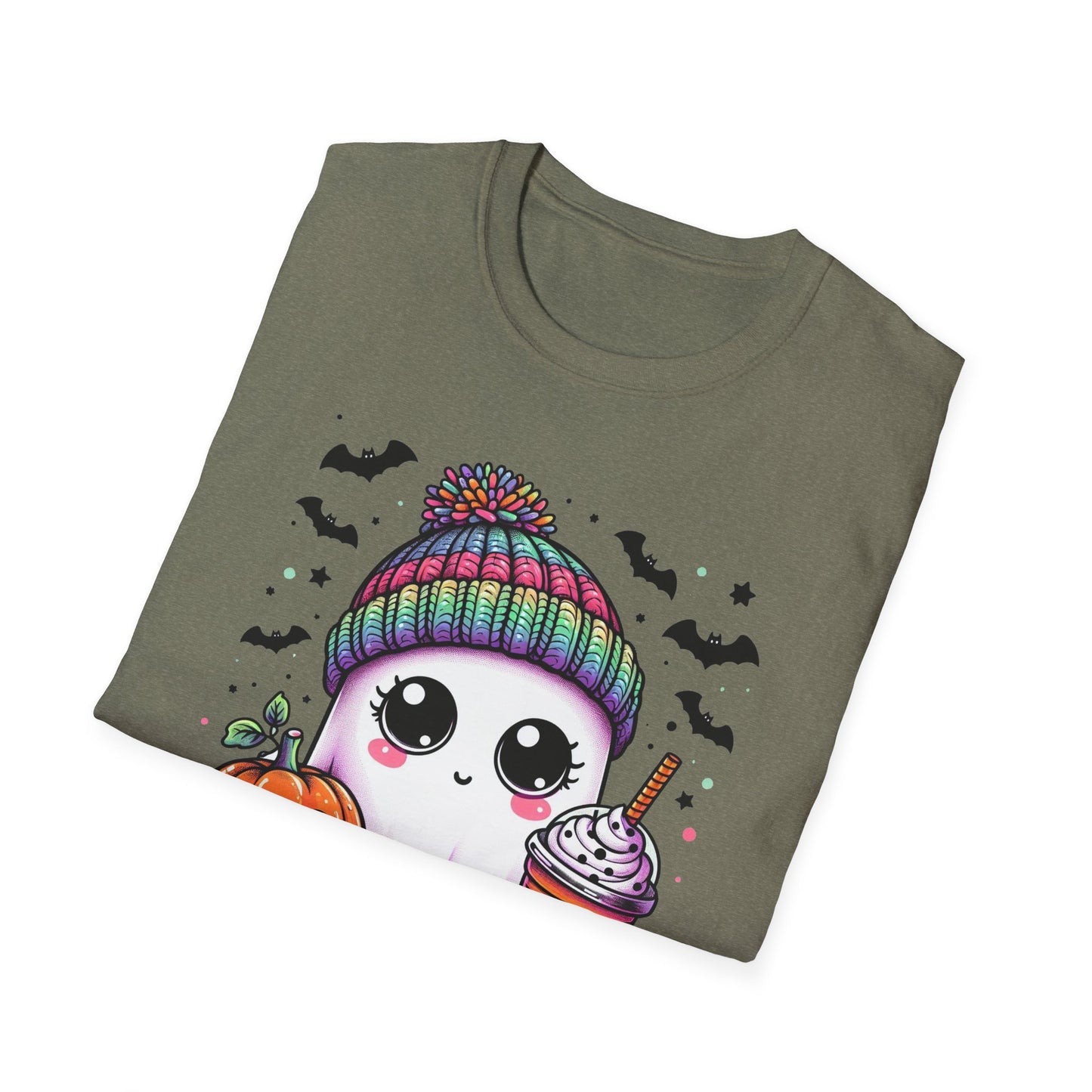 Halloween Ghost with Latte T-Shirt