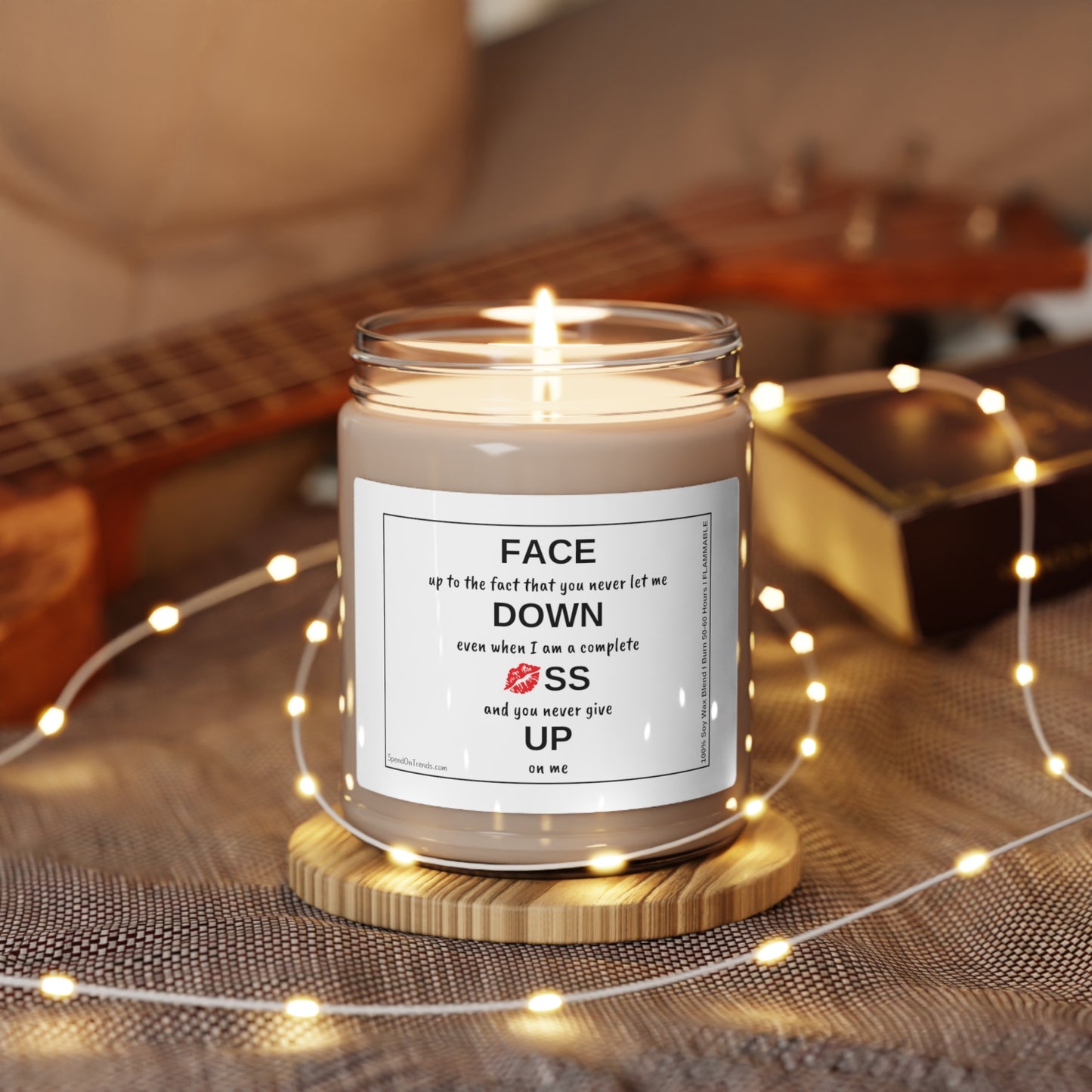 Face Down Scented Soy Candle, 9oz