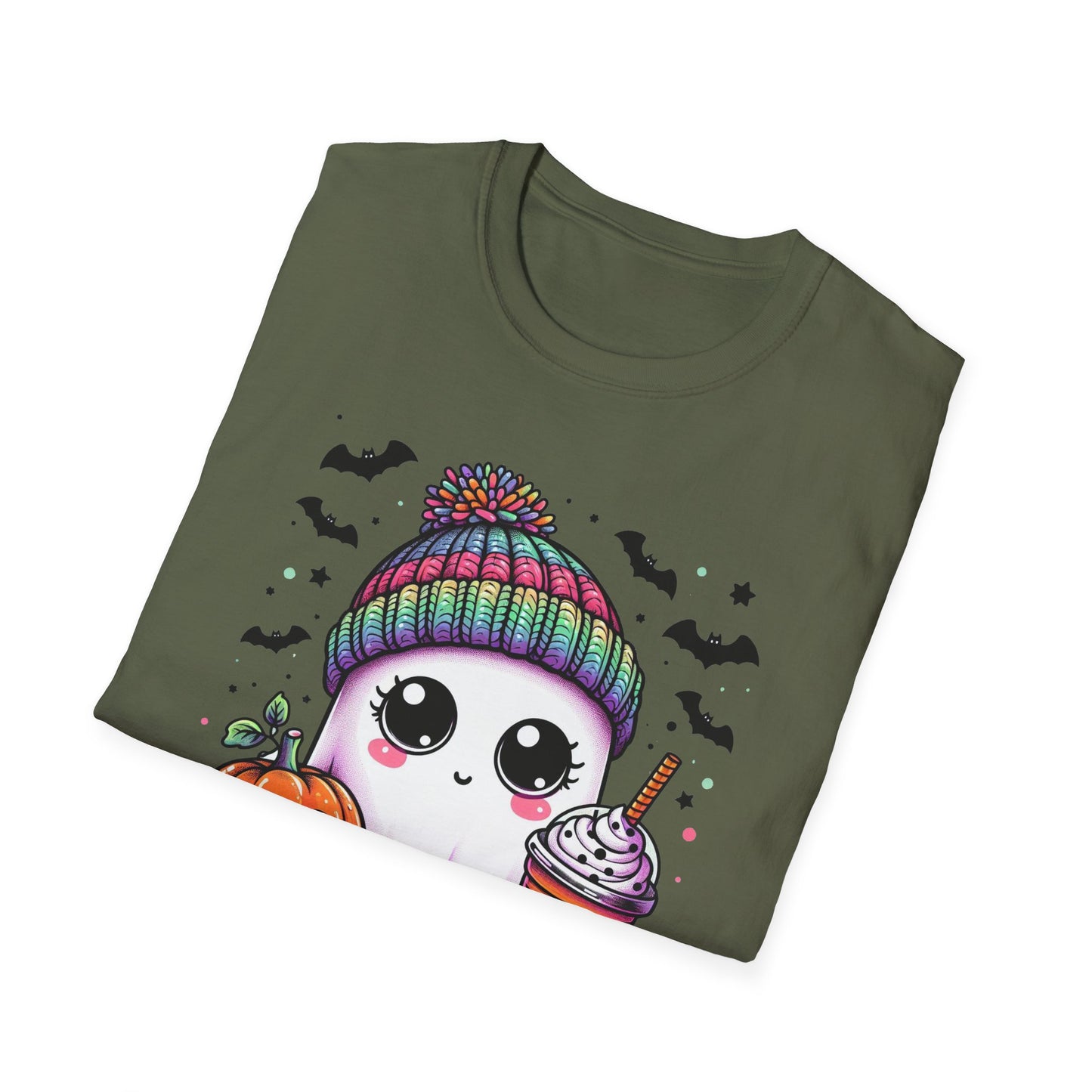 Halloween Ghost with Latte T-Shirt