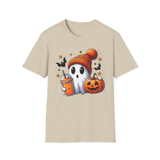 Ghost with Drink Halloween T-Shirt