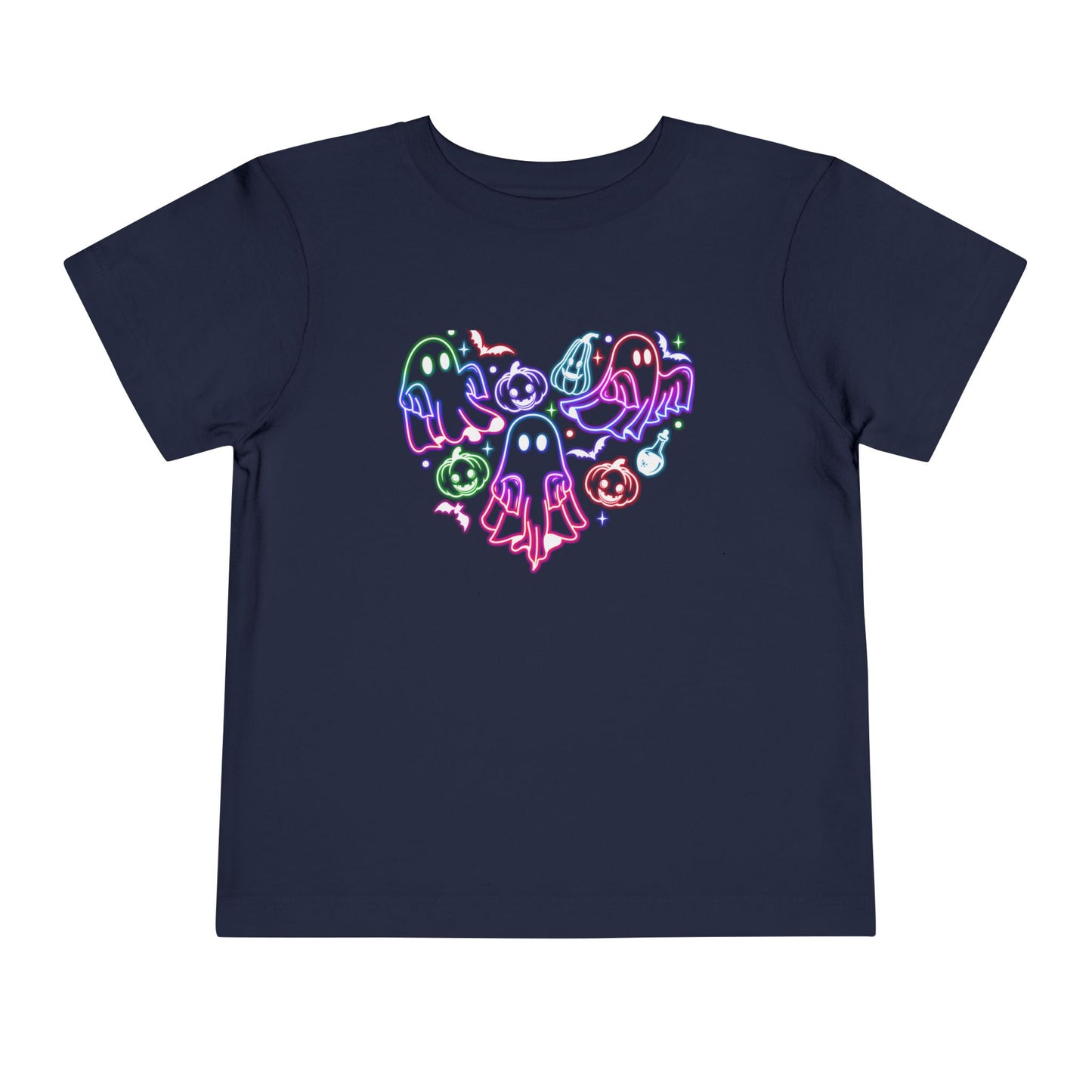 Ghost Heart Halloween Toddler T-Shirt