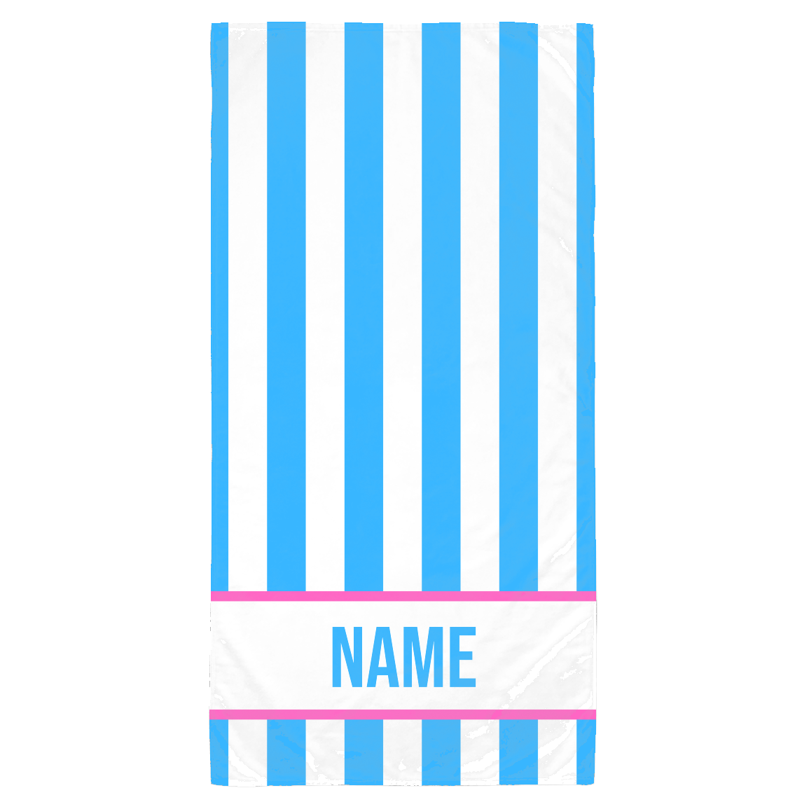 PERSONALIZED STRIPED BEACH TOWEL