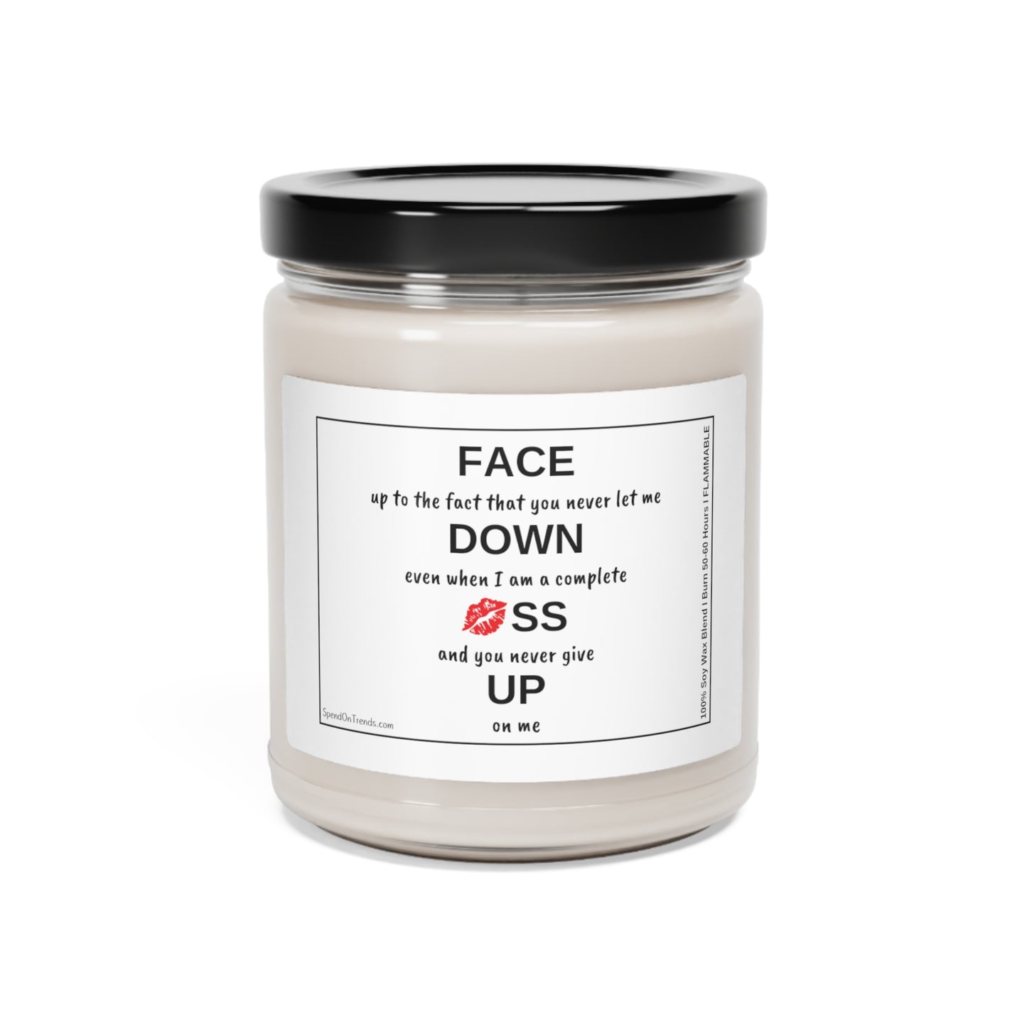 Face Down Scented Soy Candle, 9oz