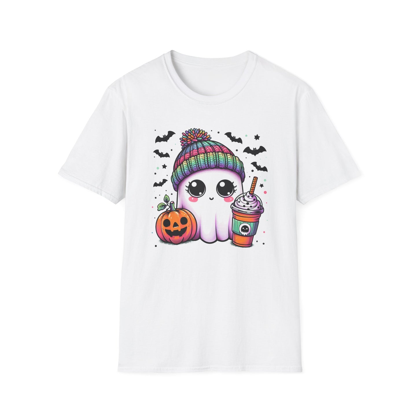 Halloween Ghost with Latte T-Shirt