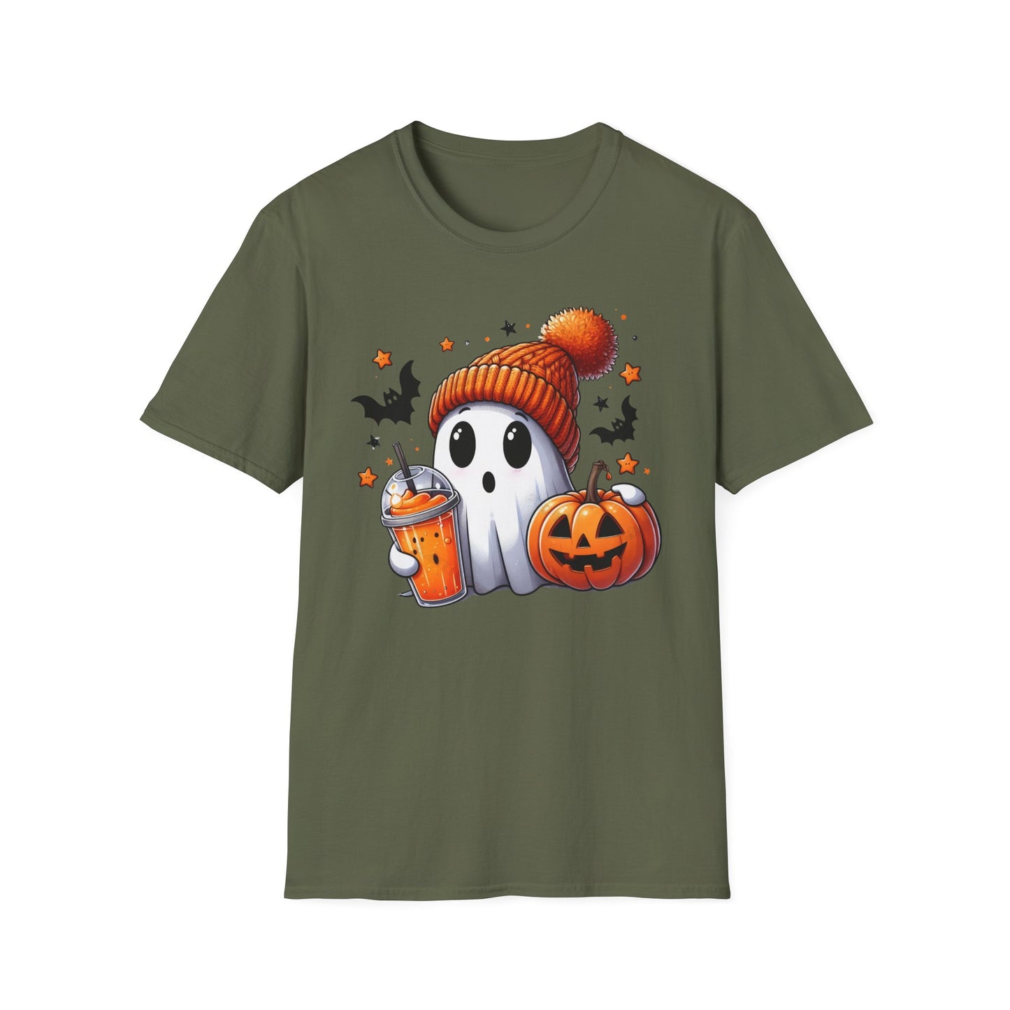 Ghost with Drink Halloween T-Shirt