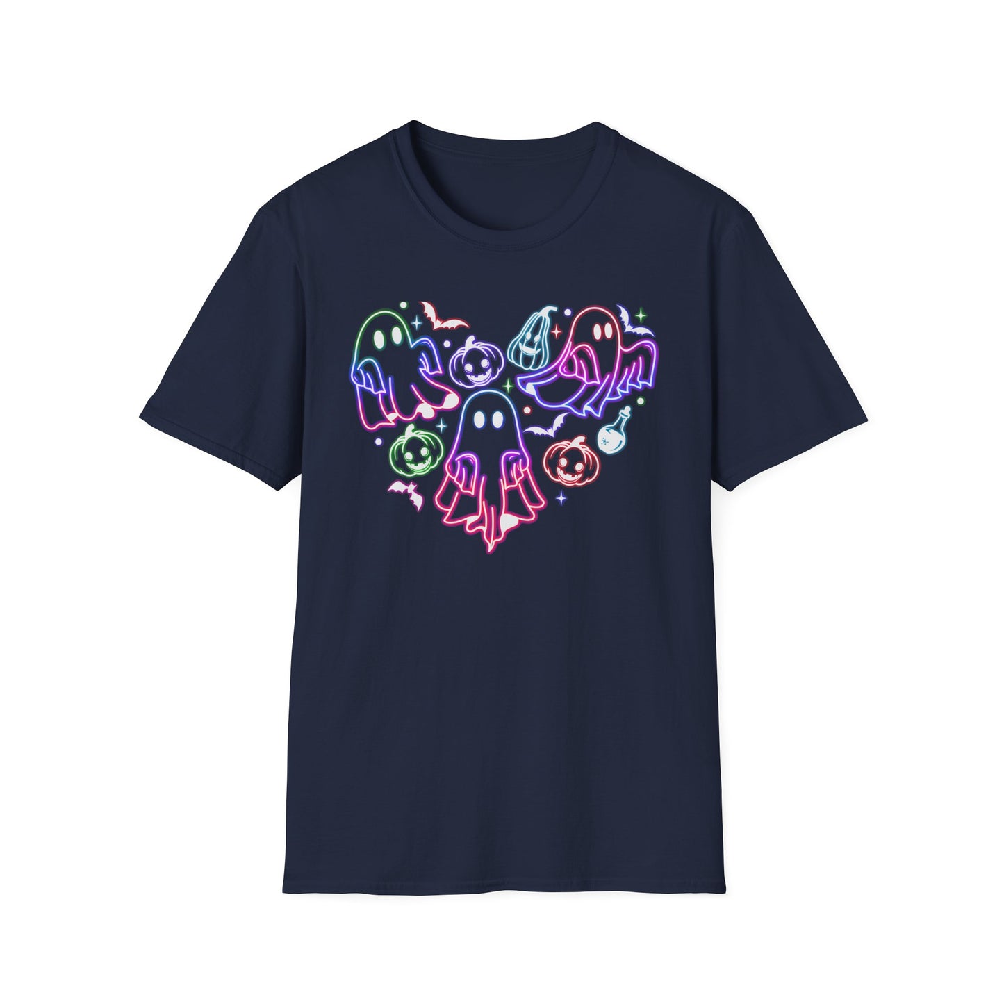 Heart Shaped Halloween Emojis - Unisex T-Shirt