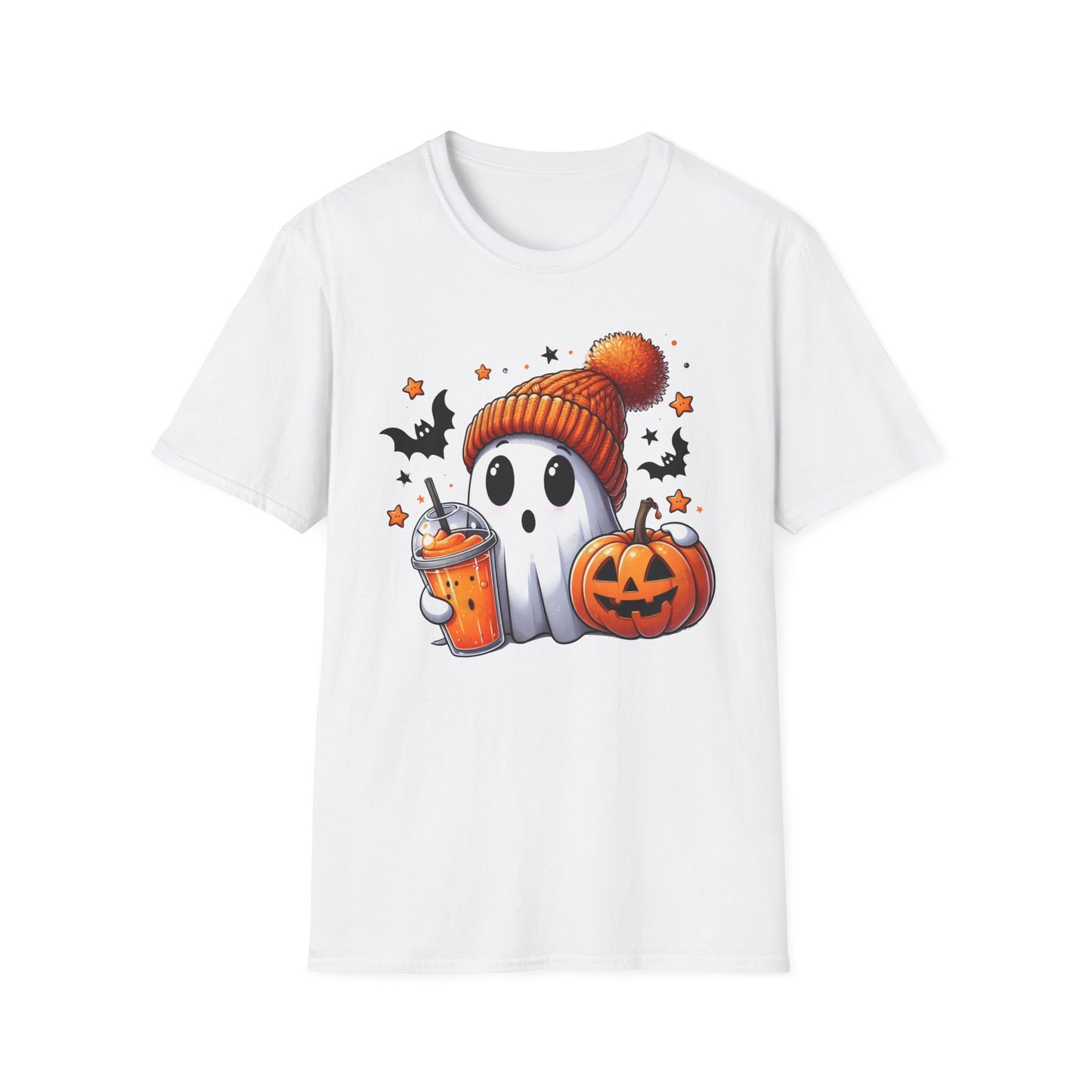 Ghost with Drink Halloween T-Shirt