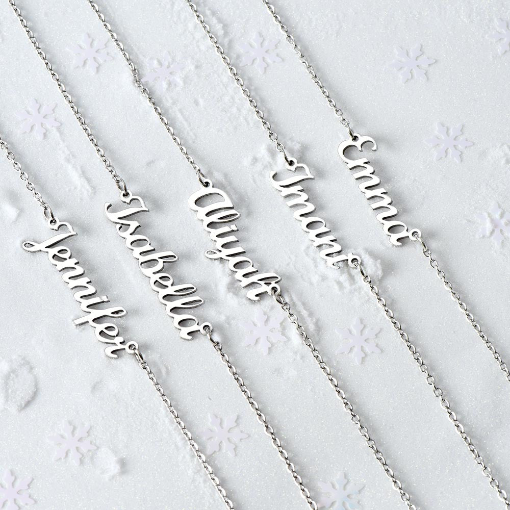 Personalized Name Necklace for The First Day of School