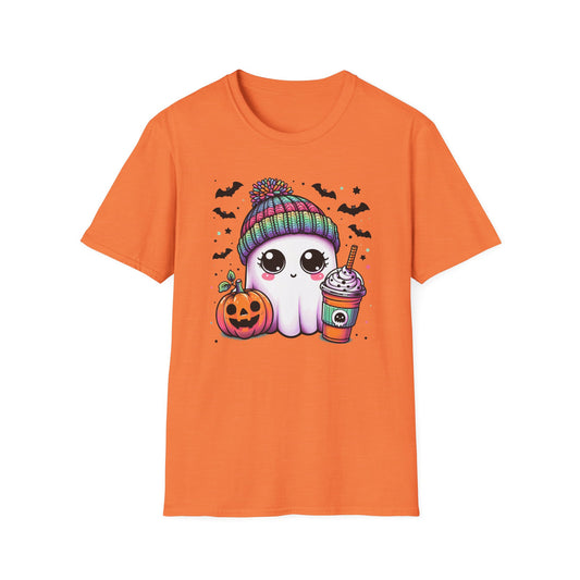 Halloween Ghost with Latte T-Shirt