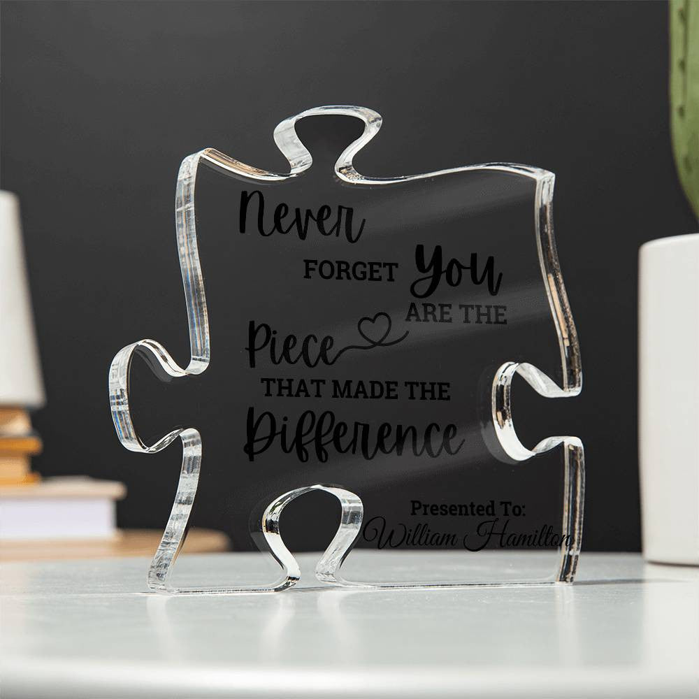 Personalized Retirement Acrylic Puzzle Plaque