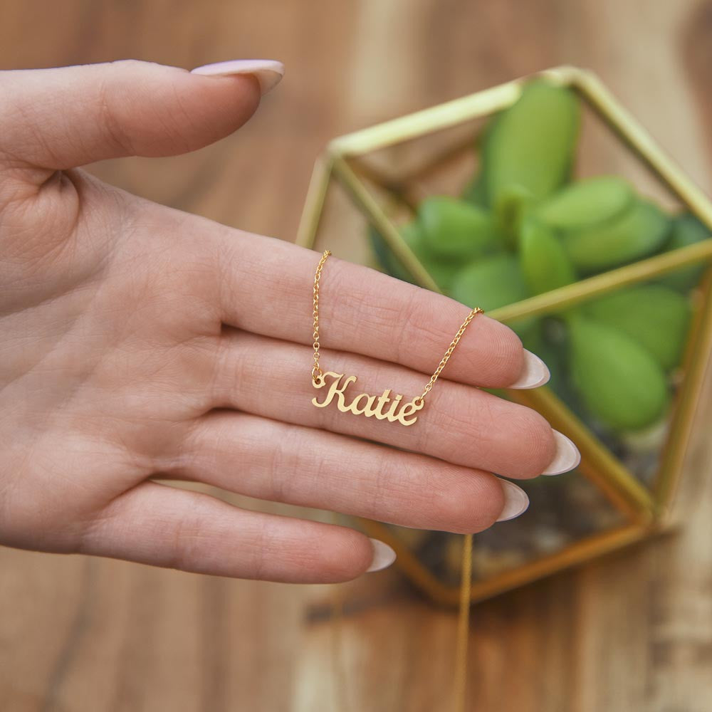 Personalized Name Necklace for First Day of Kindergarten