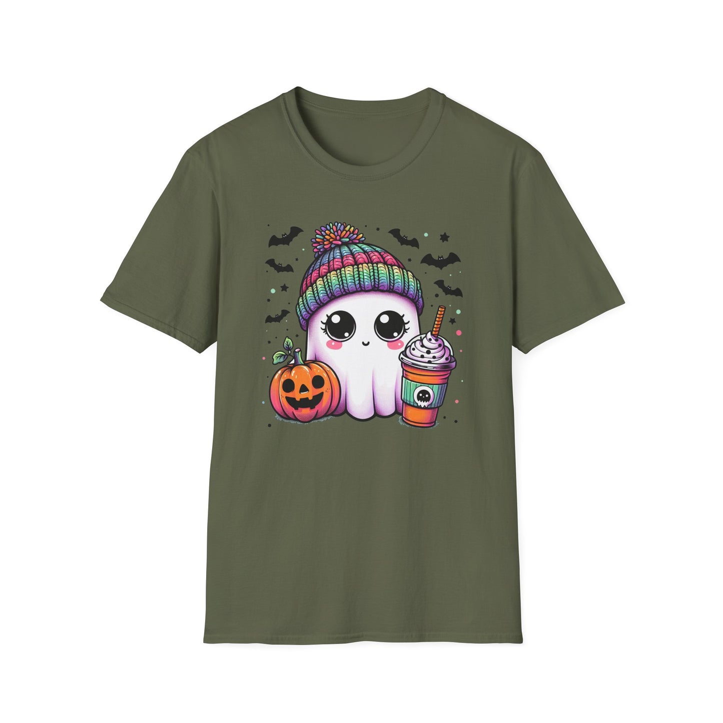 Halloween Ghost with Latte T-Shirt