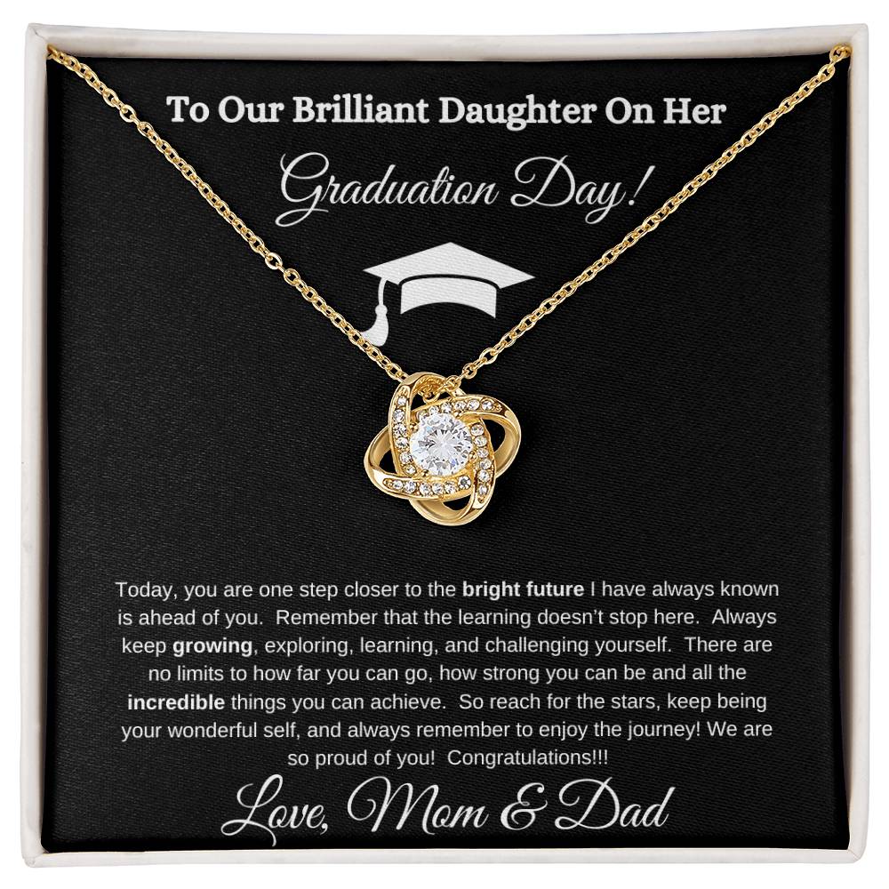 To Our Brilliant Daughter On Her Graduation Day - Necklace