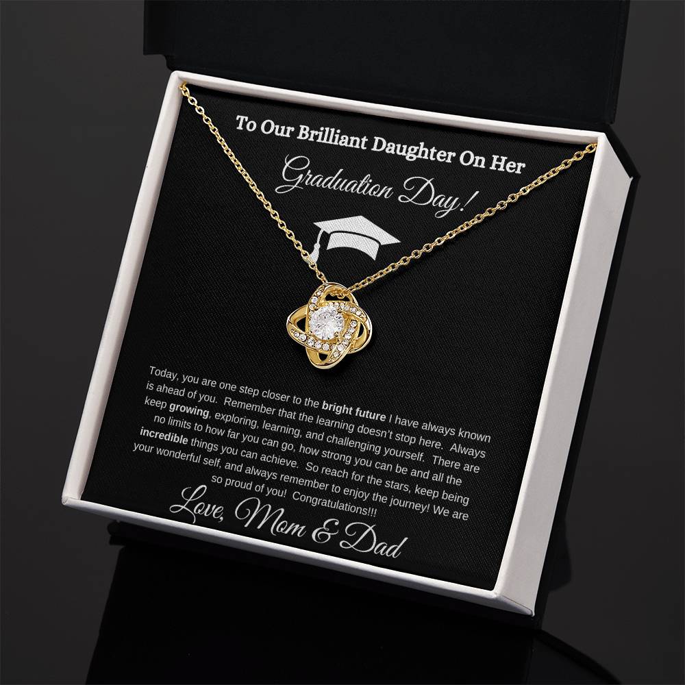 To Our Brilliant Daughter On Her Graduation Day - Necklace