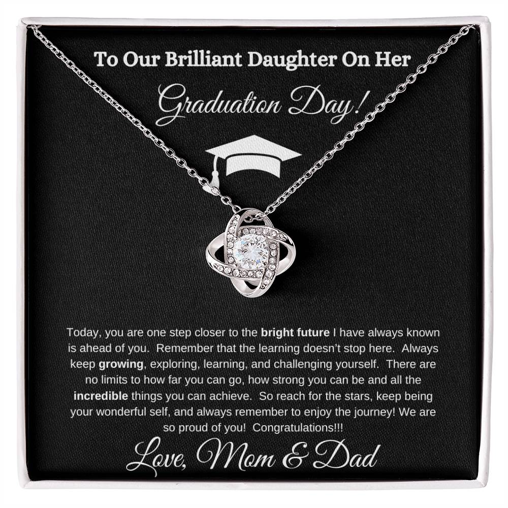 To Our Brilliant Daughter On Her Graduation Day - Necklace