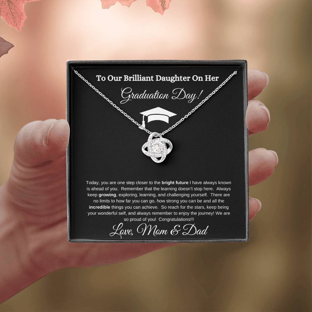 To Our Brilliant Daughter On Her Graduation Day - Necklace