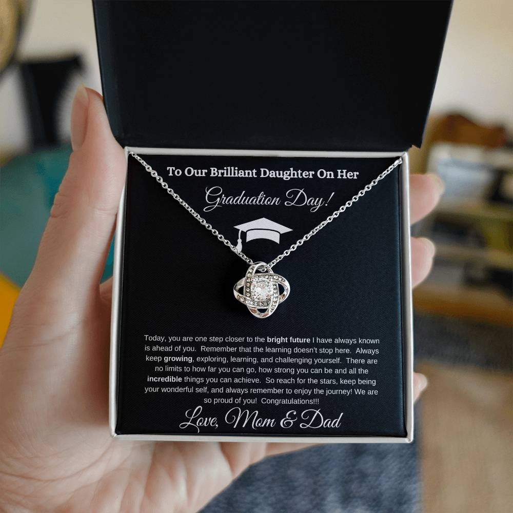 To Our Brilliant Daughter On Her Graduation Day - Necklace