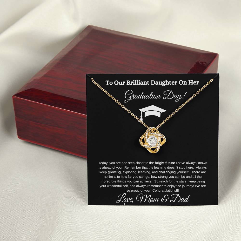 To Our Brilliant Daughter On Her Graduation Day - Necklace