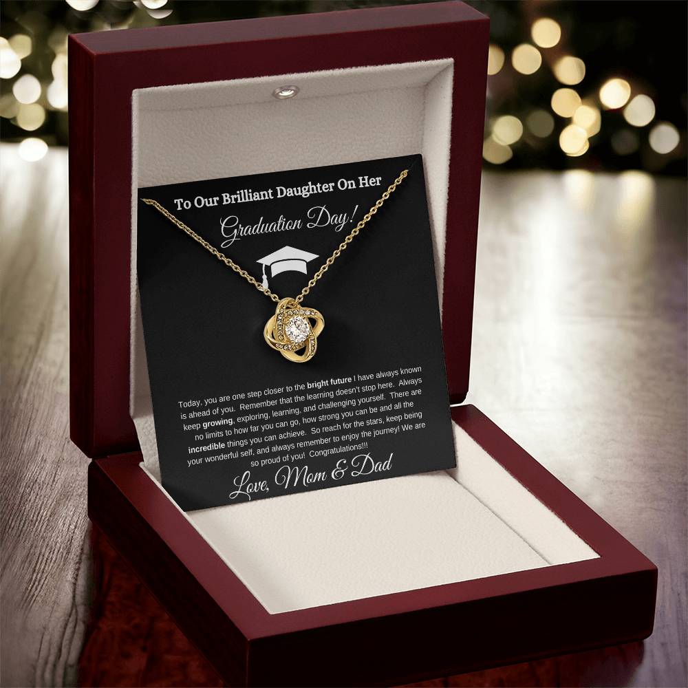 To Our Brilliant Daughter On Her Graduation Day - Necklace