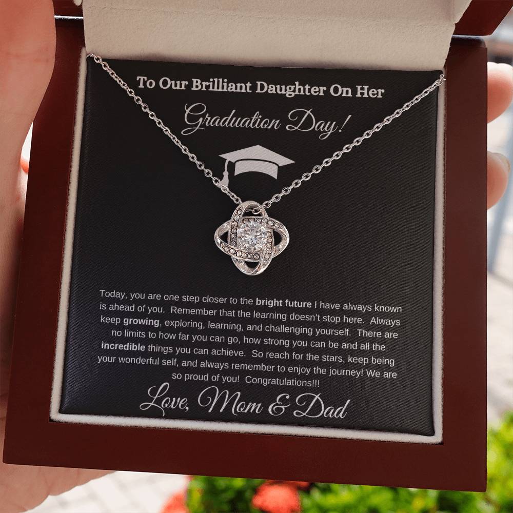 To Our Brilliant Daughter On Her Graduation Day - Necklace