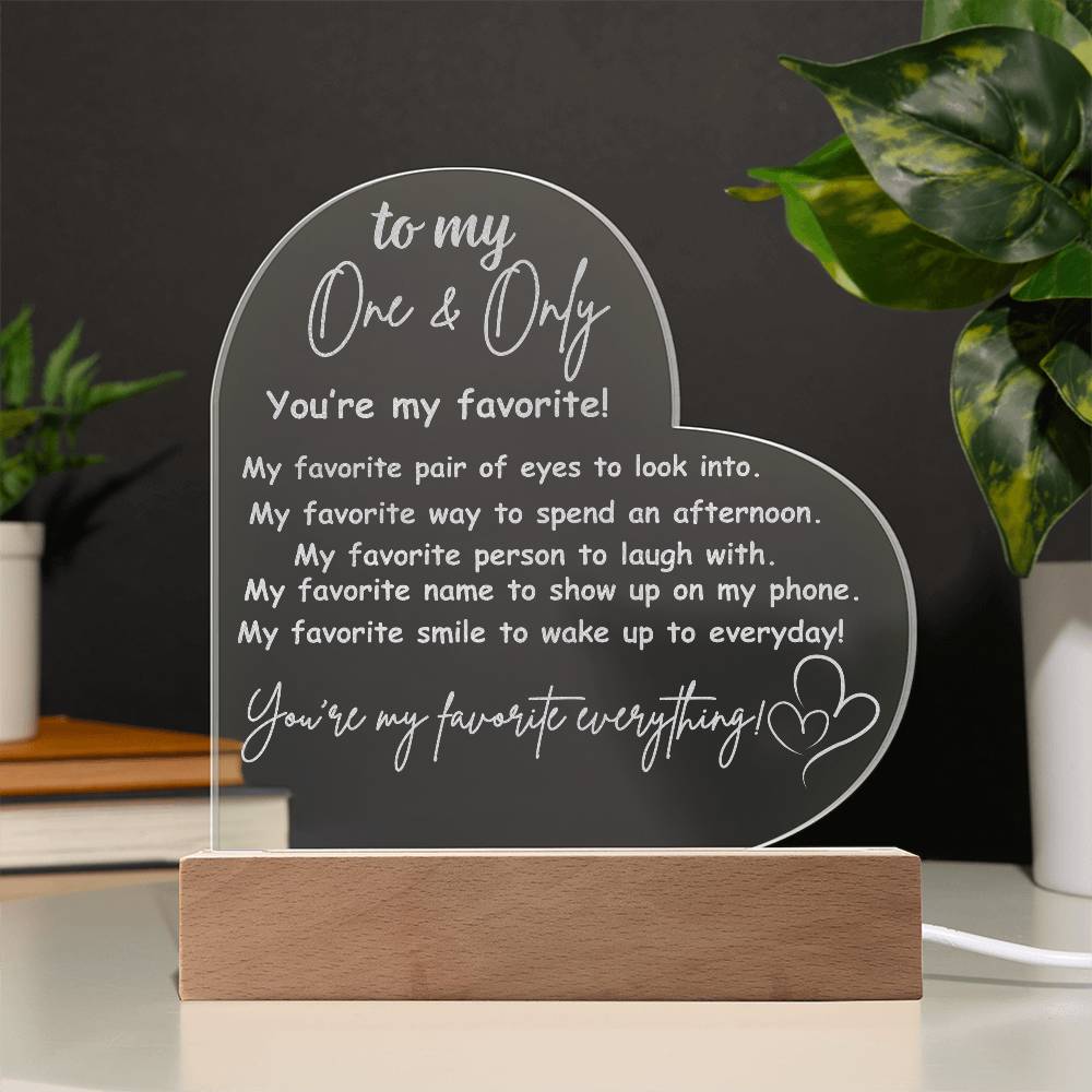 You're My Favorite Heart Acrylic Plaque