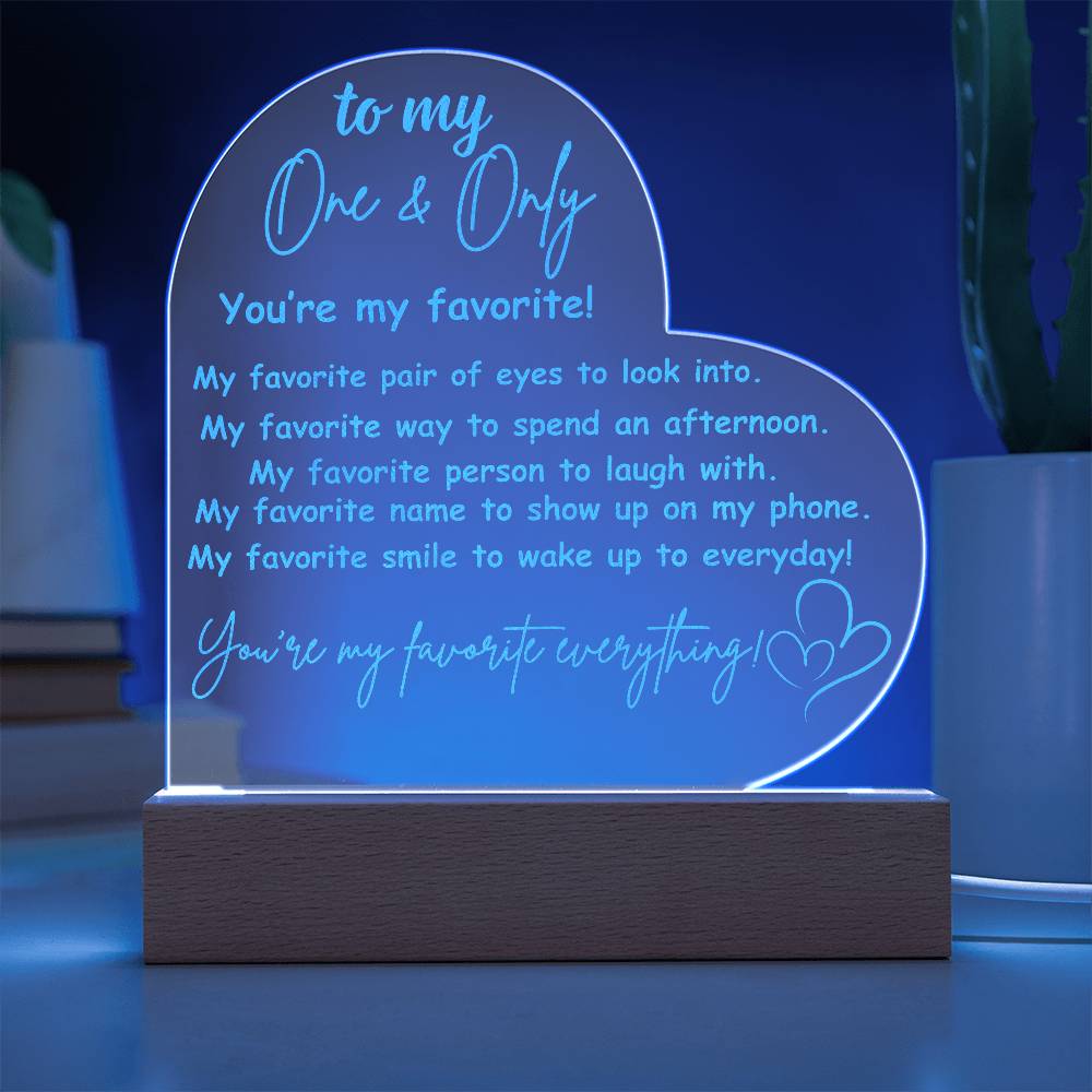 You're My Favorite Heart Acrylic Plaque