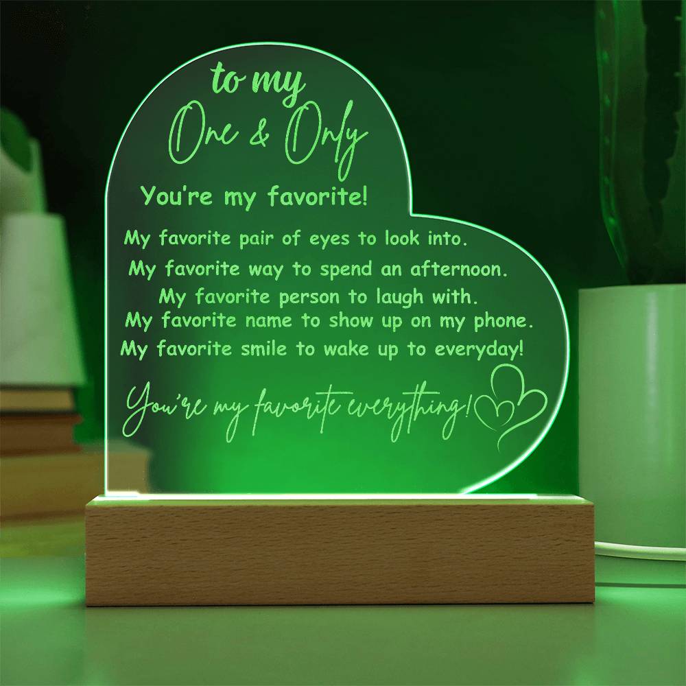 You're My Favorite Heart Acrylic Plaque