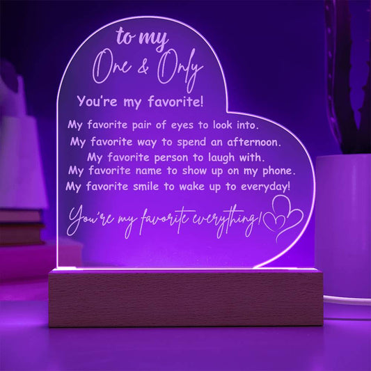 You're My Favorite Heart Acrylic Plaque