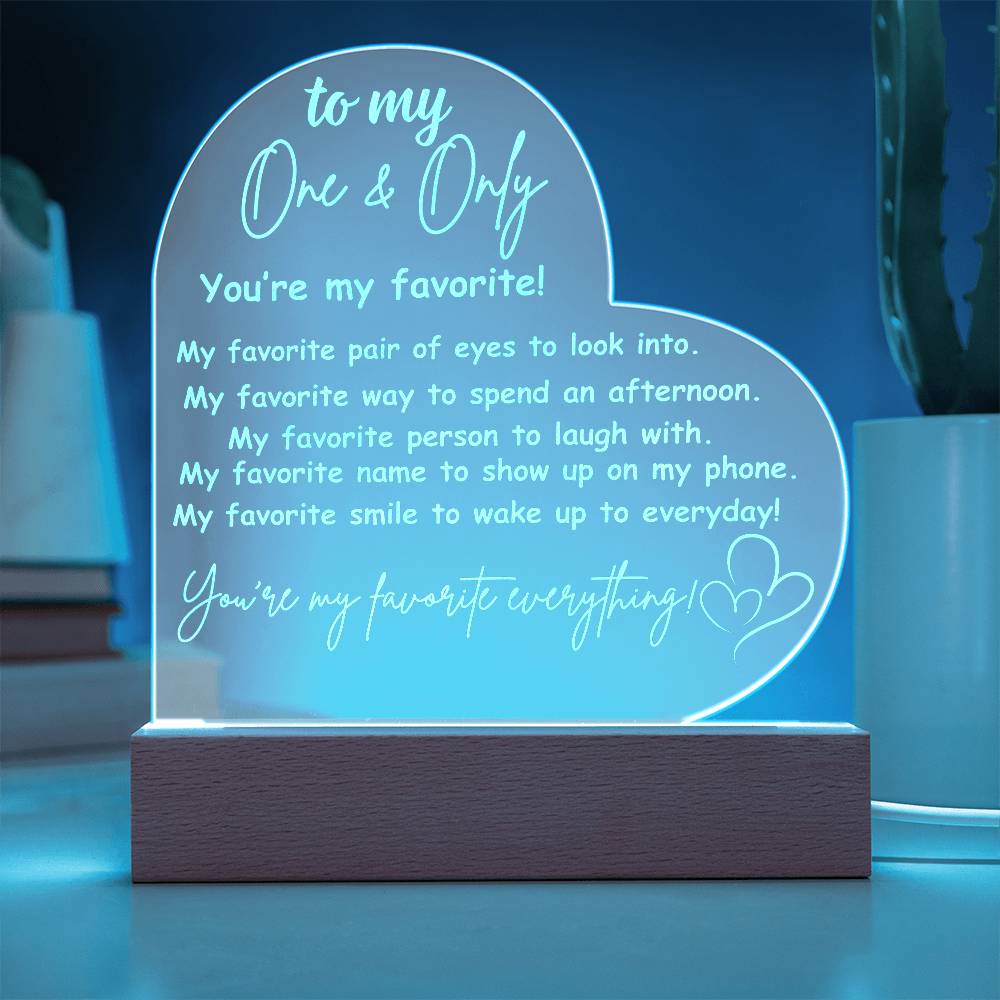 You're My Favorite Heart Acrylic Plaque