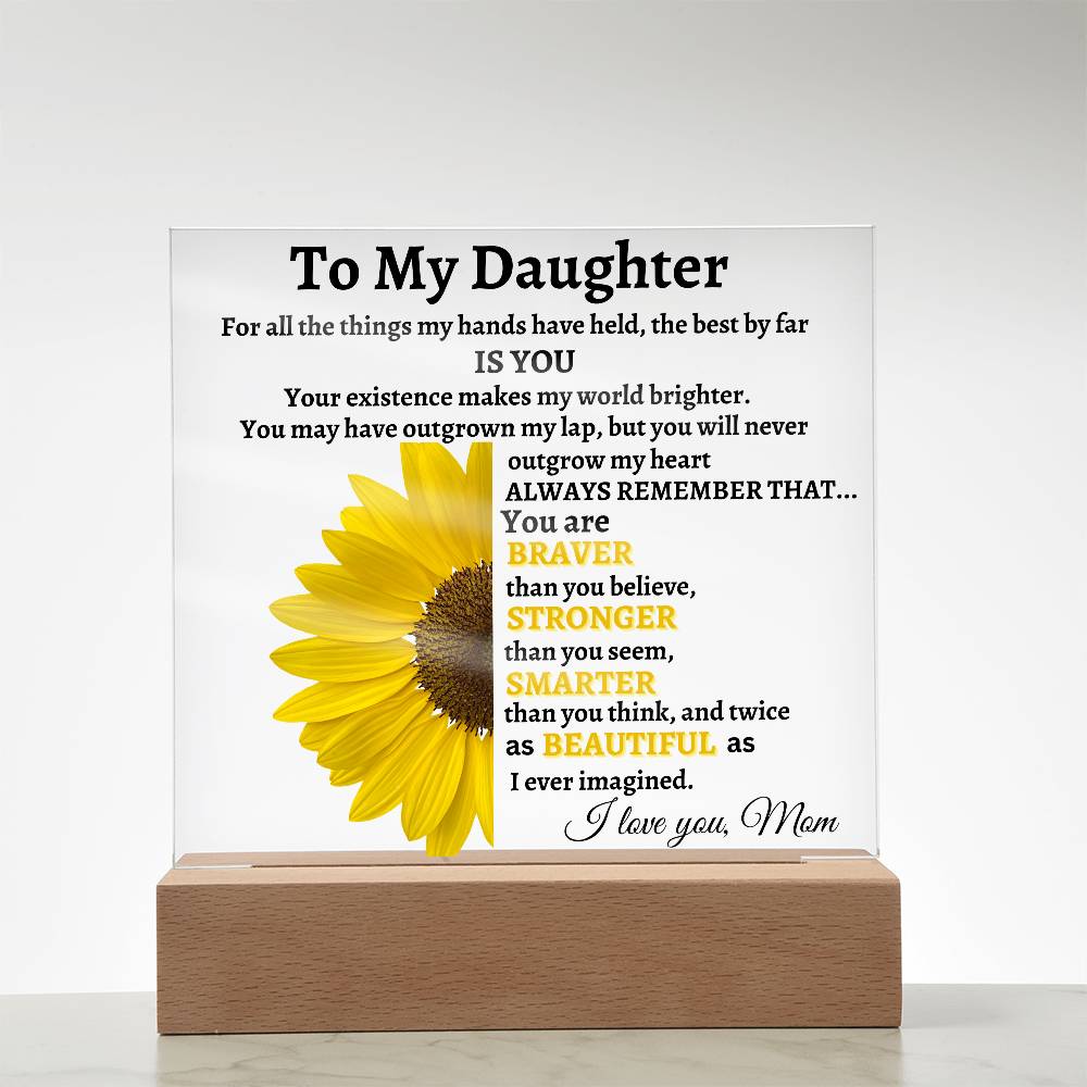 To My Daughter LED Acrylic Plaque from Mom