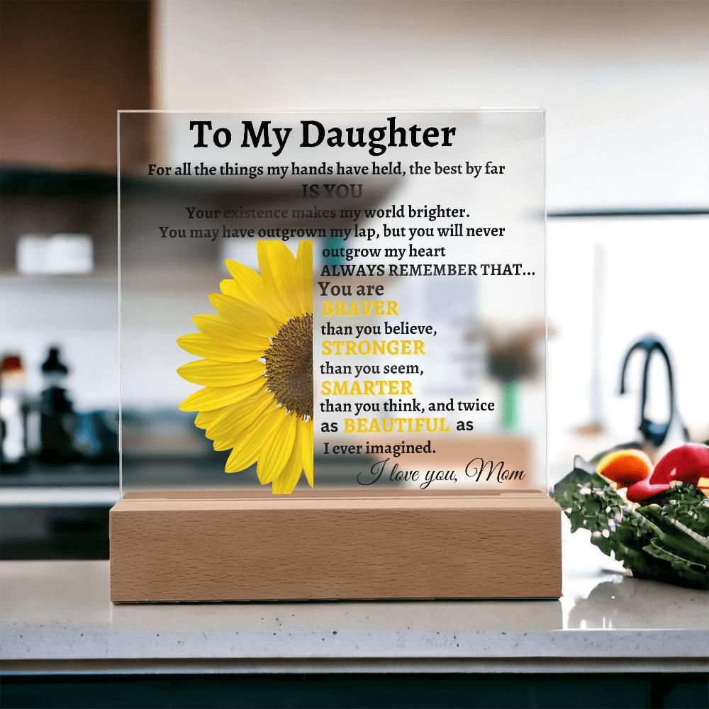 To My Daughter LED Acrylic Plaque from Mom