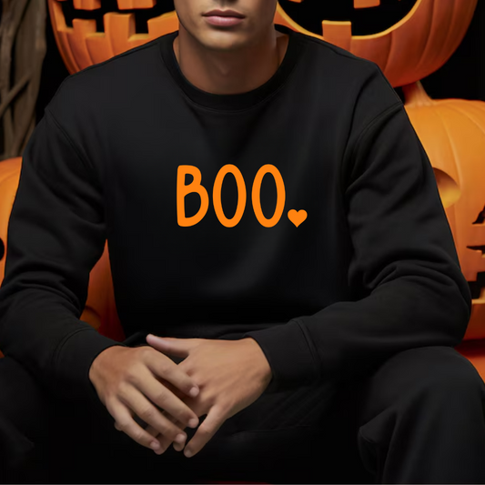 Boo Heart Halloween Sweatshirt