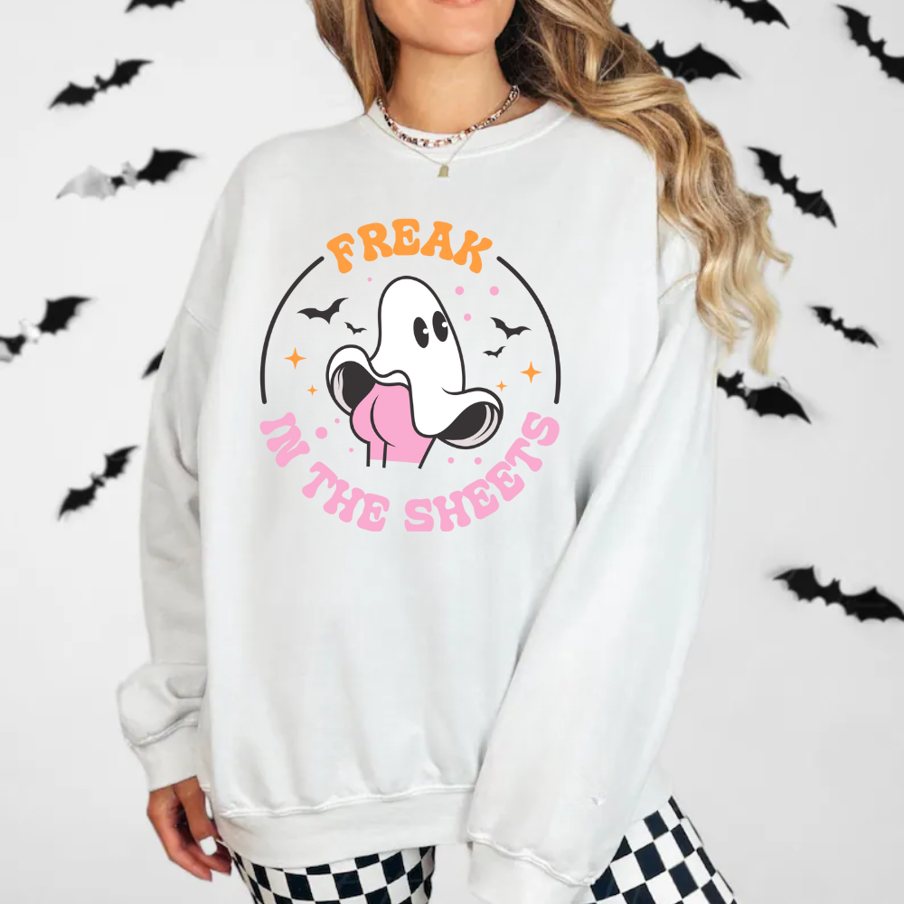 Halloween Freak In The Sheets Ghost T-Shirt | Sweatshirt