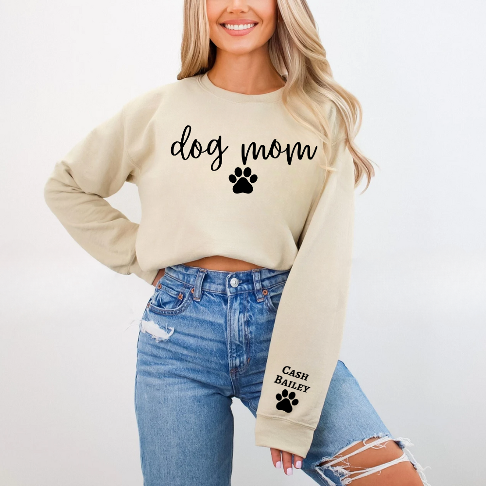 Personalized Dog Mom Sweatshirt